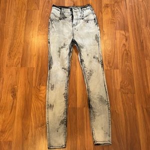 BDG acid wash super high skinny jeans